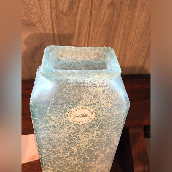 8226 VIDRIOS San Miguel SPAIN Vase Green Vase 100% Recycled Glass - Picture 1 of 13